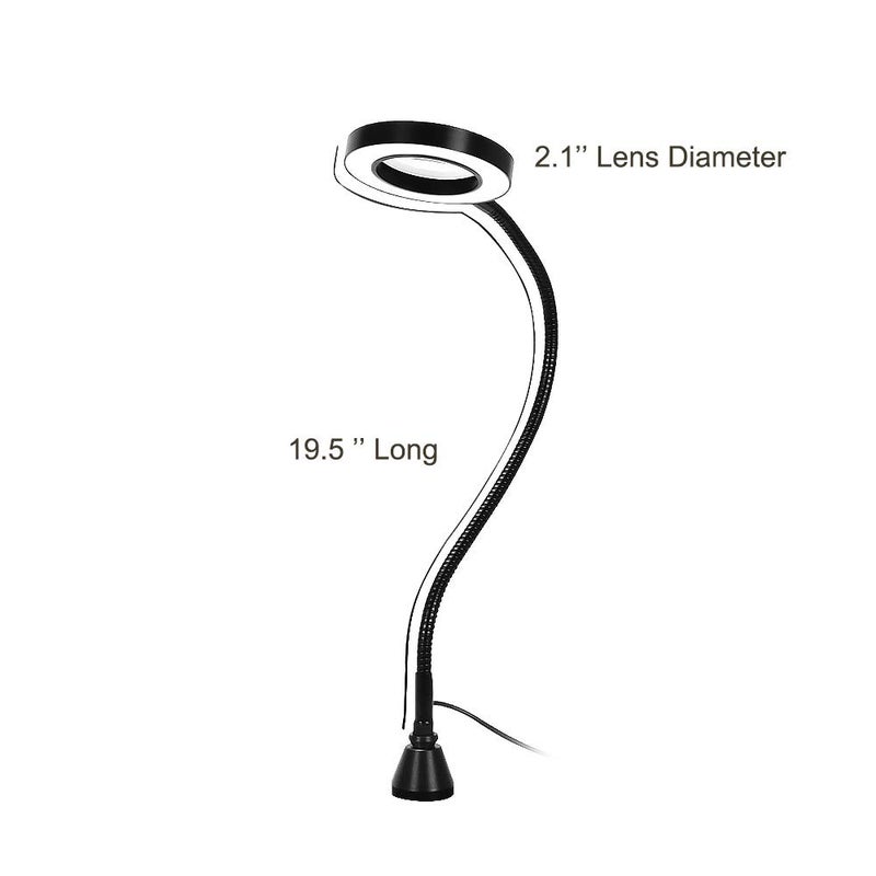 NEWACALOX LED 3X Magnifier, Flexible Gooseneck Magnifier Lamp Strong Magnet Base, Can Be Positioned to Hold The Magnifier Where You Want Hands Free - Image 4